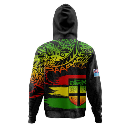 Fiji Hoodie Tribal Melanesia Grunge Reggae-Myprintsy