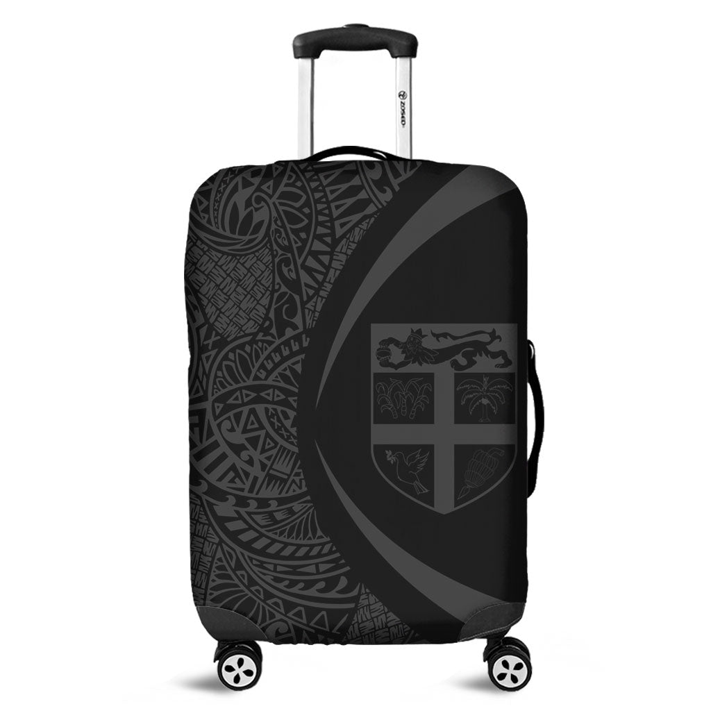 Fiji Luggage Cover Lauhala Gray Circle Style-Myprintsy