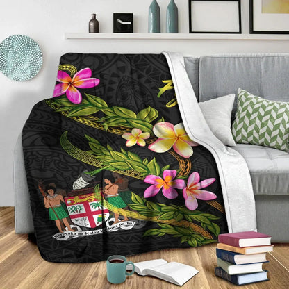 Fiji Polynesian Blanket - Plumeria Tribal-Myprintsy