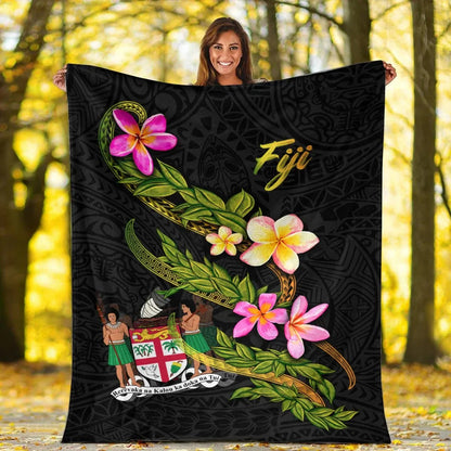 Fiji Polynesian Blanket - Plumeria Tribal-Myprintsy