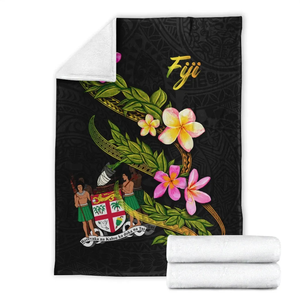 Fiji Polynesian Blanket - Plumeria Tribal-Myprintsy