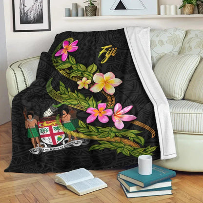 Fiji Polynesian Blanket - Plumeria Tribal-Myprintsy