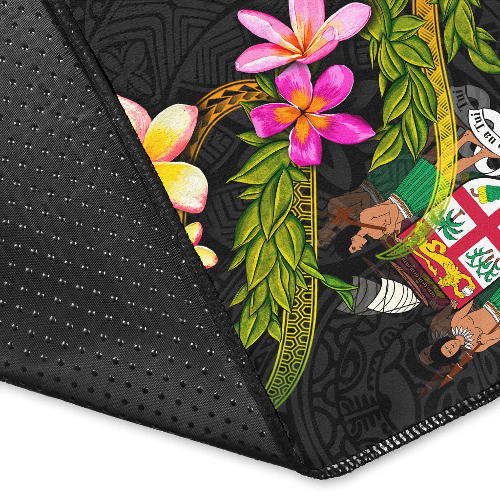 Fiji Polynesian Custom Personalised Area Rug - Plumeria Tribal-Myprintsy