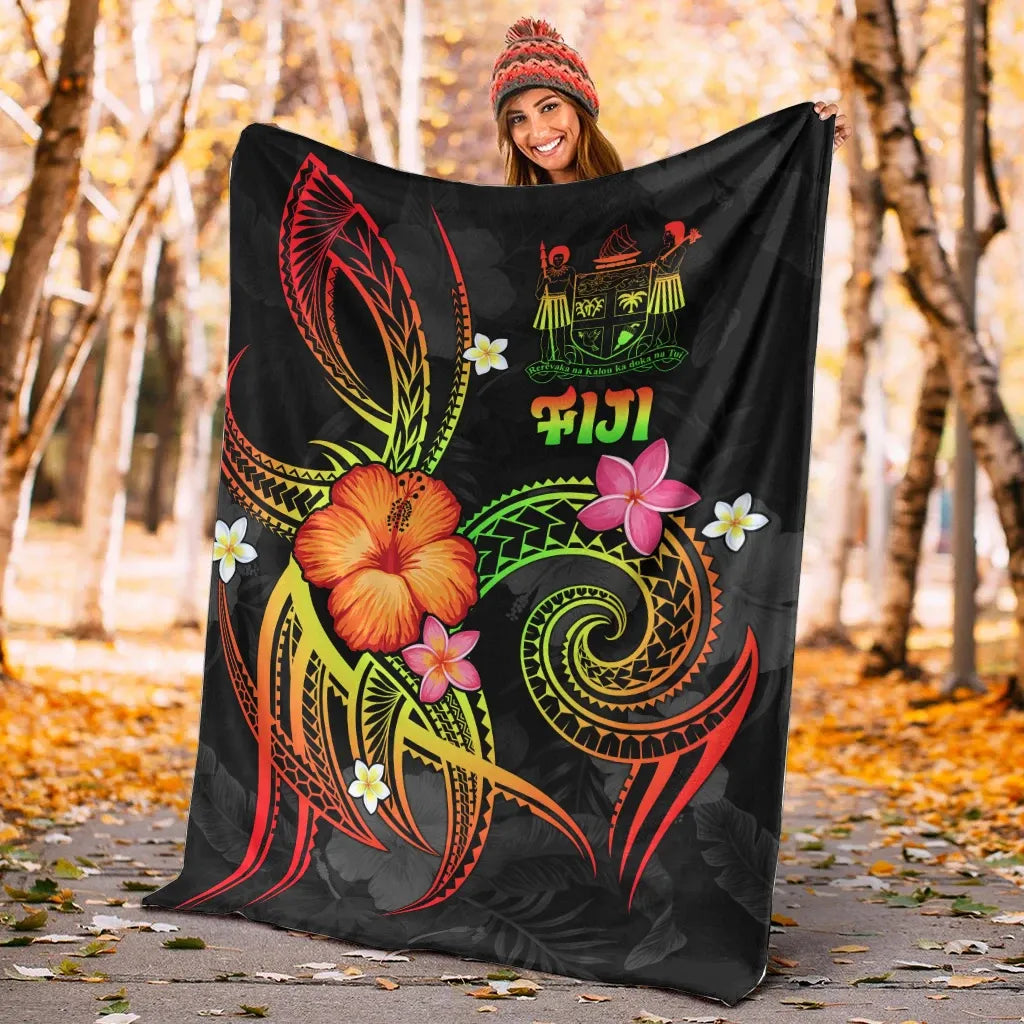 Fiji Polynesian Premium Blanket - Legend of Fiji (Reggae)-Myprintsy