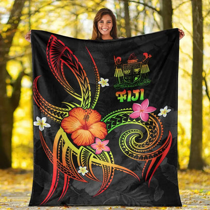 Fiji Polynesian Premium Blanket - Legend of Fiji (Reggae)-Myprintsy