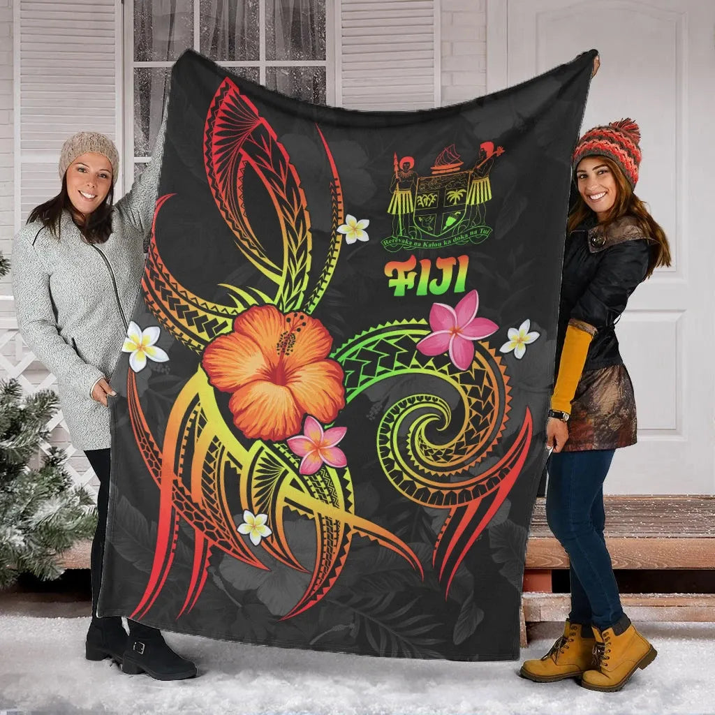 Fiji Polynesian Premium Blanket - Legend of Fiji (Reggae)-Myprintsy