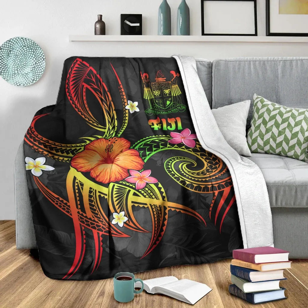 Fiji Polynesian Premium Blanket - Legend of Fiji (Reggae)-Myprintsy