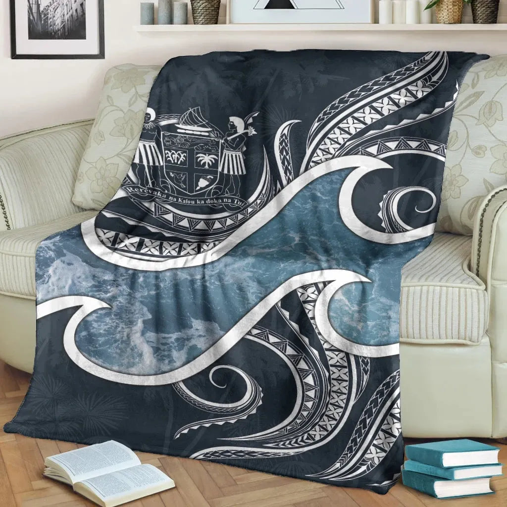 Fiji Polynesian Premium Blanket - Ocean Style-Myprintsy