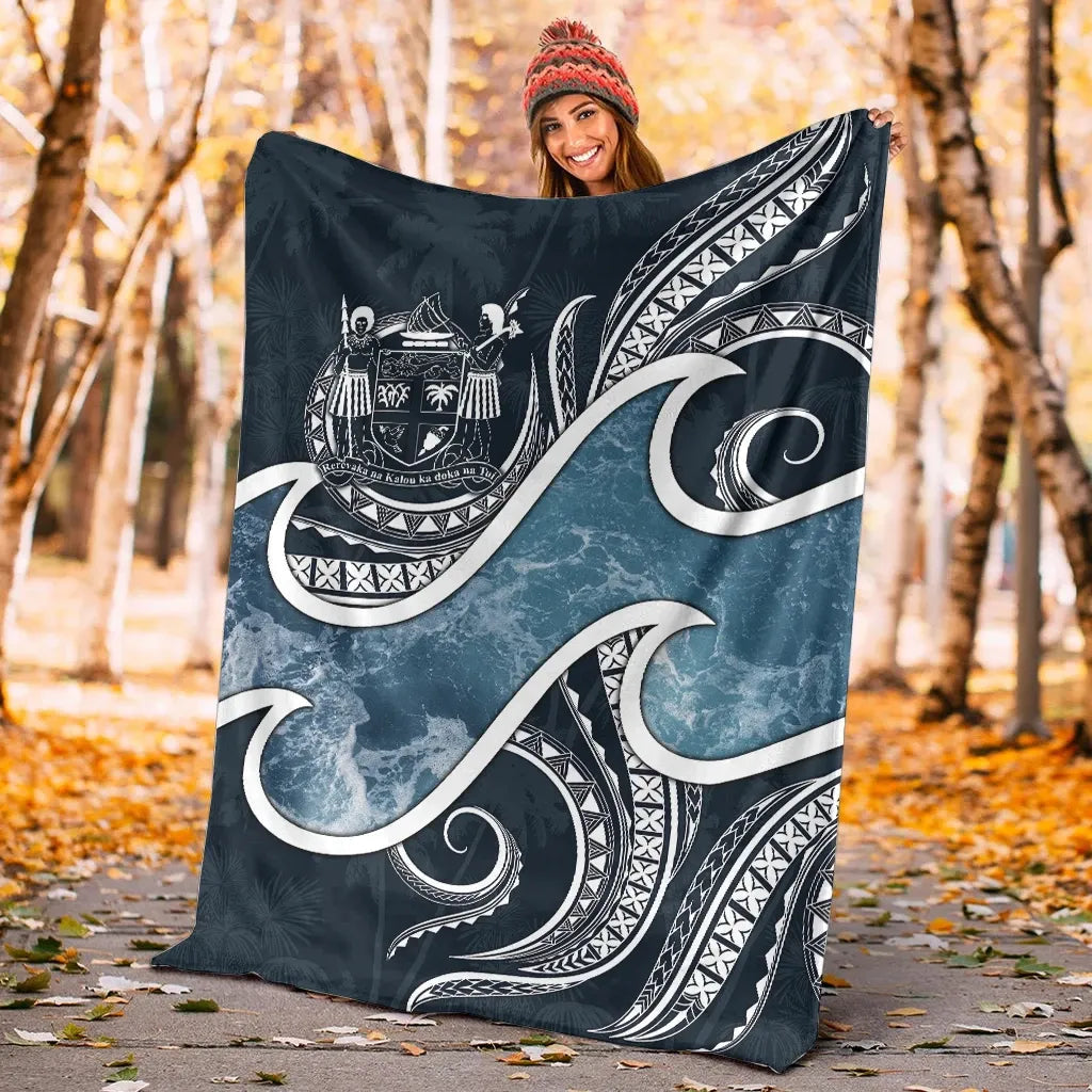 Fiji Polynesian Premium Blanket - Ocean Style-Myprintsy
