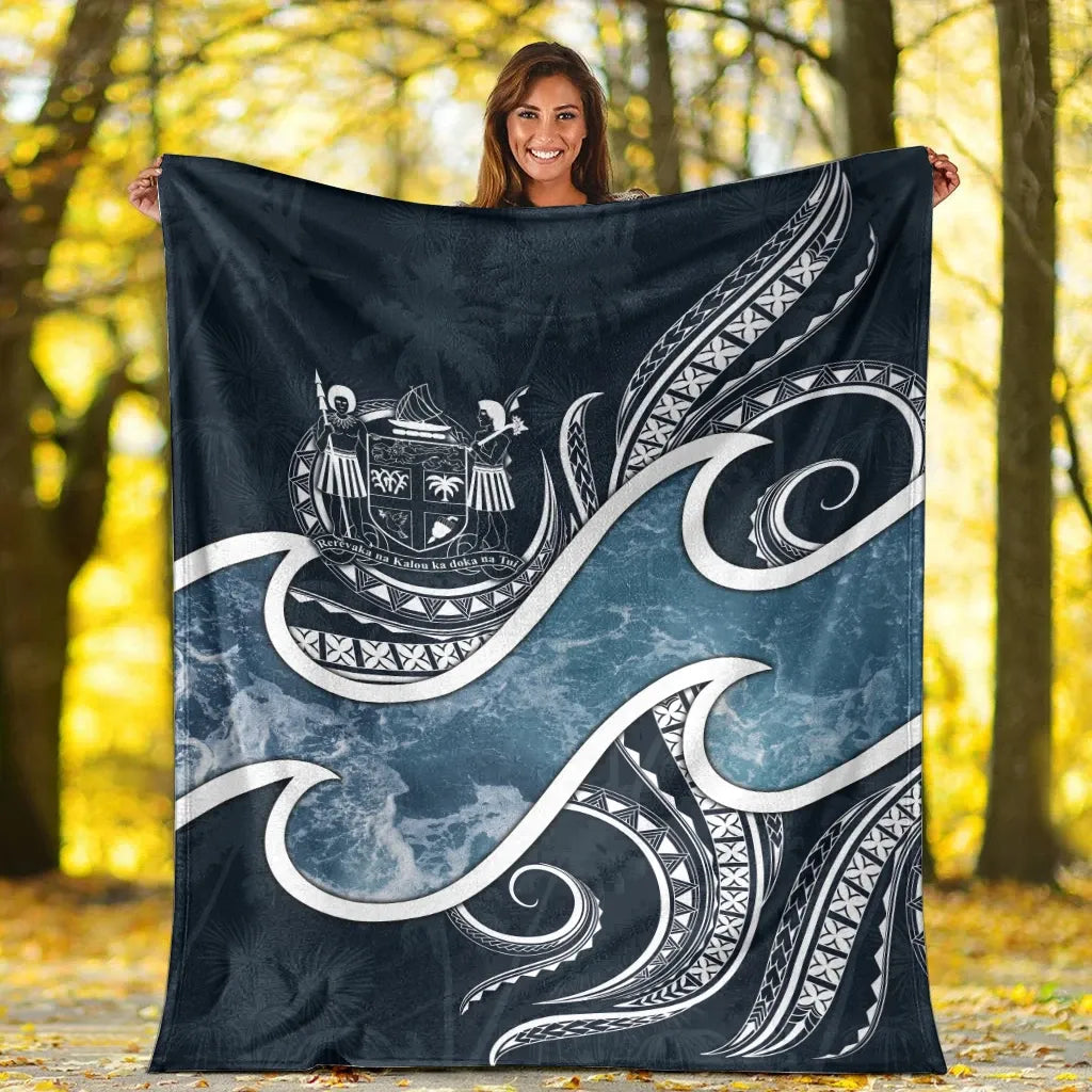 Fiji Polynesian Premium Blanket - Ocean Style-Myprintsy