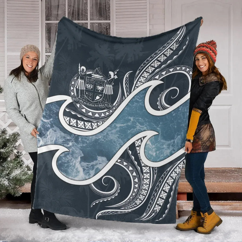 Fiji Polynesian Premium Blanket - Ocean Style-Myprintsy