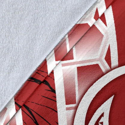 Fiji Polynesian Premium Blanket - Summer Plumeria (Red)-Myprintsy