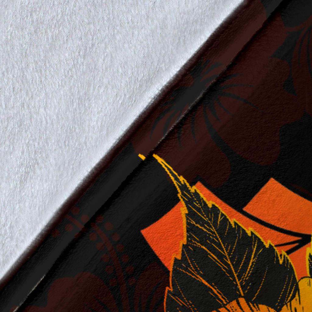 Fiji Polynesian Premium Blanket - Swordfish With Hibiscus-Myprintsy