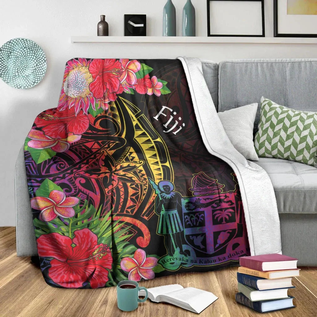 Fiji Premium Blanket - Tropical Hippie Style-Myprintsy