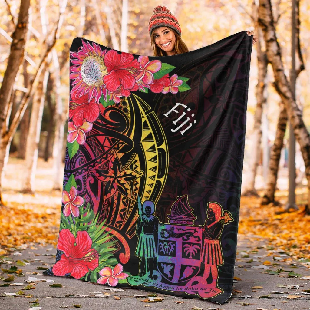 Fiji Premium Blanket - Tropical Hippie Style-Myprintsy
