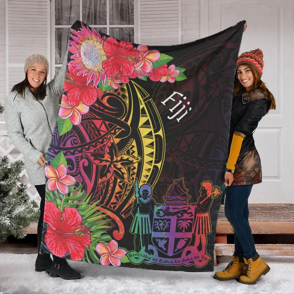 Fiji Premium Blanket - Tropical Hippie Style-Myprintsy