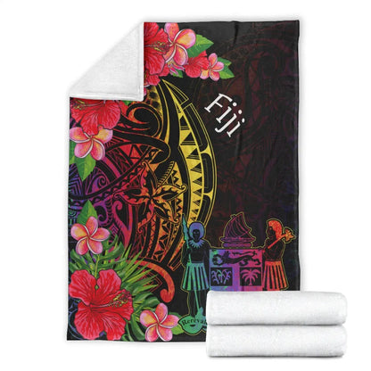 Fiji Premium Blanket - Tropical Hippie Style-Myprintsy
