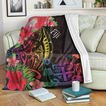 Fiji Premium Blanket - Tropical Hippie Style-Myprintsy