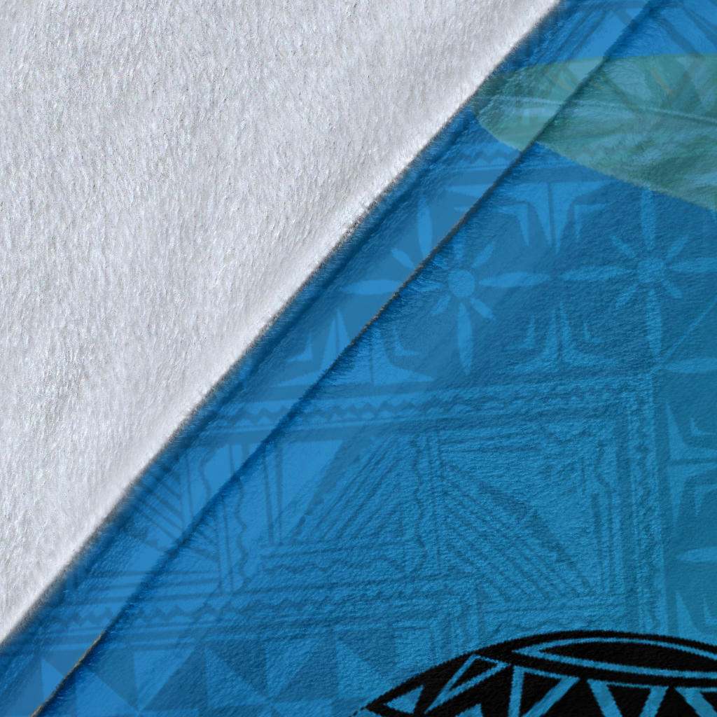 Fiji Premium Blanket - Turtle Hibiscus Tapa Patterns-Myprintsy
