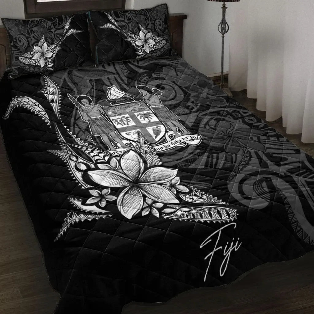 Fiji Quilt Bed Set - Fish With Plumeria Flowers Style-Myprintsy