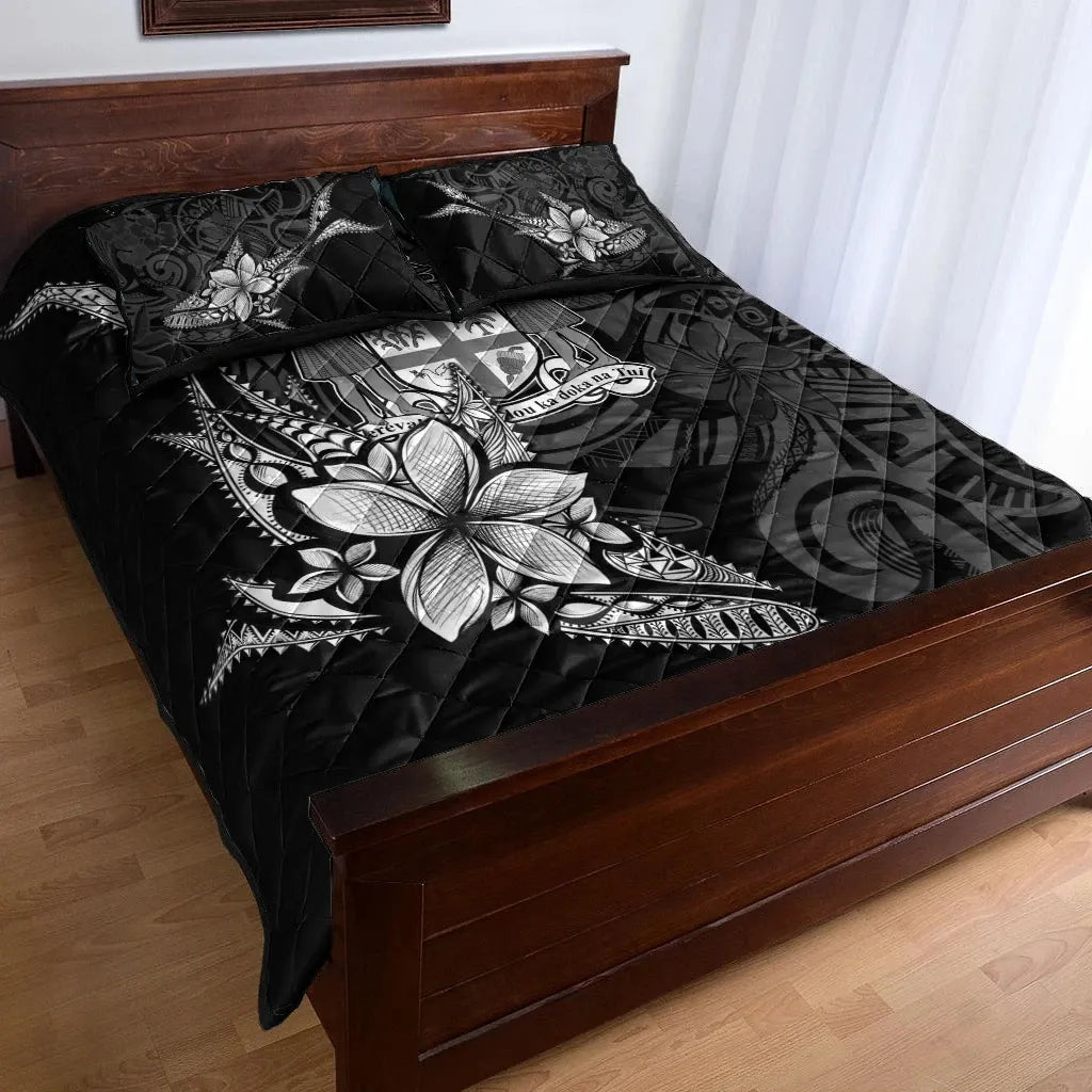 Fiji Quilt Bed Set - Fish With Plumeria Flowers Style-Myprintsy