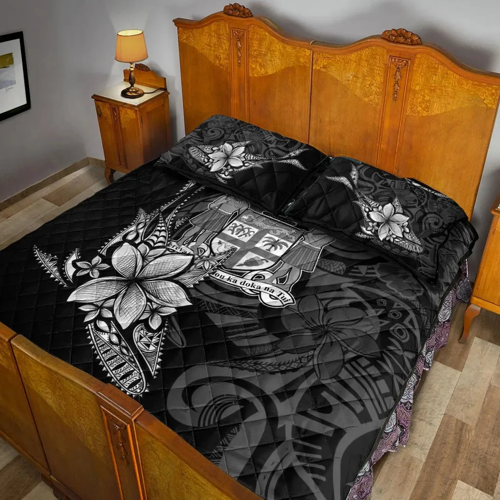 Fiji Quilt Bed Set - Fish With Plumeria Flowers Style-Myprintsy