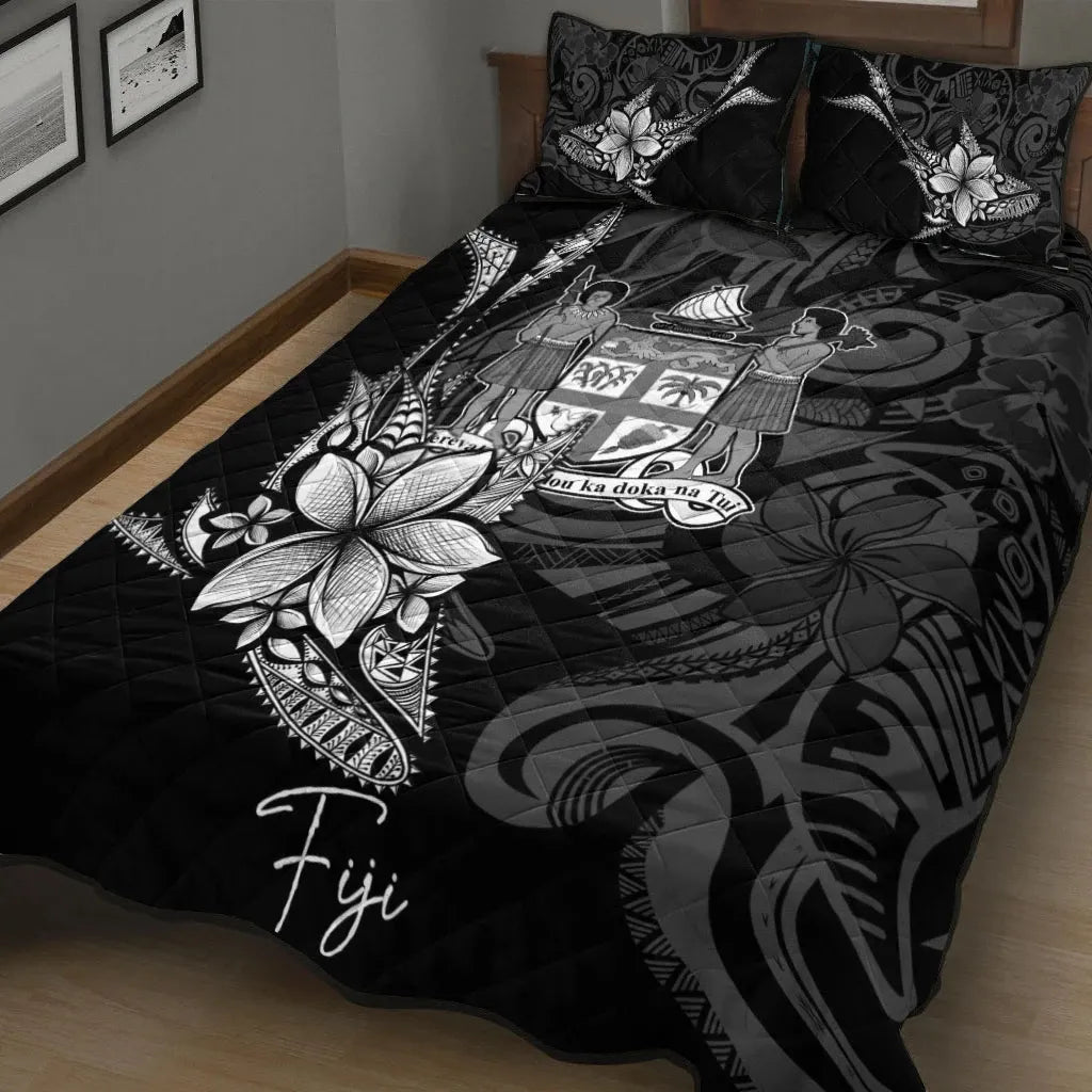 Fiji Quilt Bed Set - Fish With Plumeria Flowers Style-Myprintsy