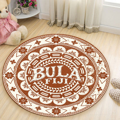 Fiji Round Rug Bula Fiji Traditional Style-Myprintsy