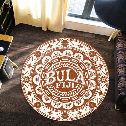 Fiji Round Rug Bula Fiji Traditional Style-Myprintsy