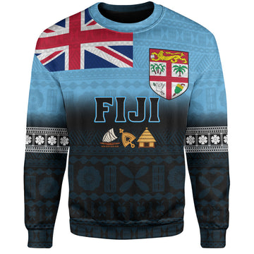 Fiji Sweatshirt 679 Island Crest Tribal Pride-Myprintsy