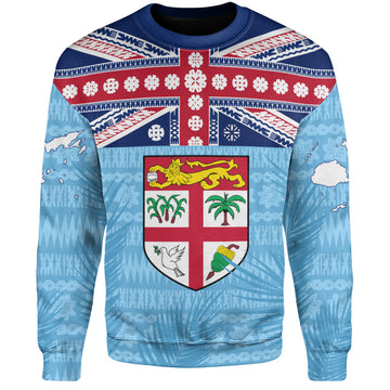 Fiji Sweatshirt Fiji Day Island Crest Pride-Myprintsy