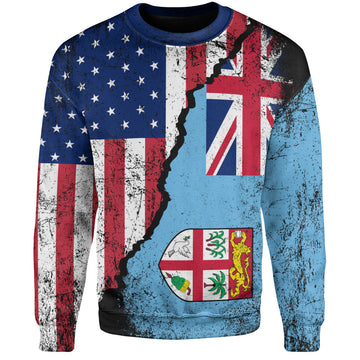 Fiji Sweatshirt Fijian American Unity Style-Myprintsy