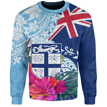 Fiji Sweatshirt Flag Tribal Tropical Style-Myprintsy