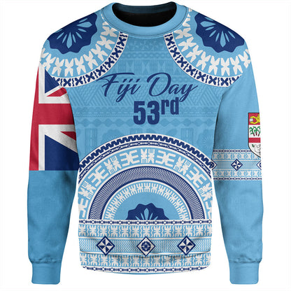 Fiji Sweatshirt Happy Fiji Day Bula Pattern-Myprintsy