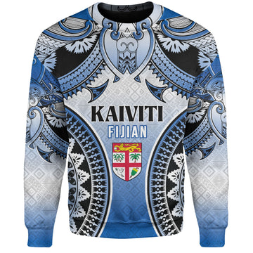 Fiji Sweatshirt Kaiviti Kesakesa Fiji Tapa Design-Myprintsy