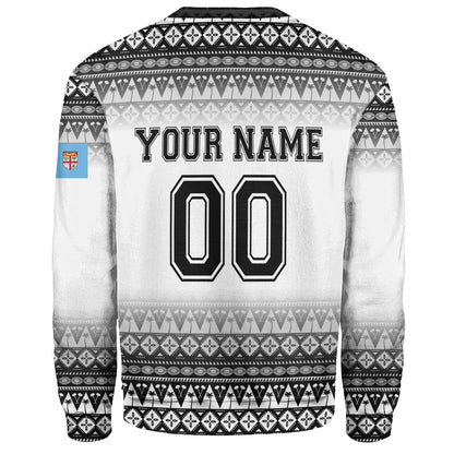 Fiji Sweatshirt Vintage Flying Fijians Rugby Tribal Pattern 2023-Myprintsy