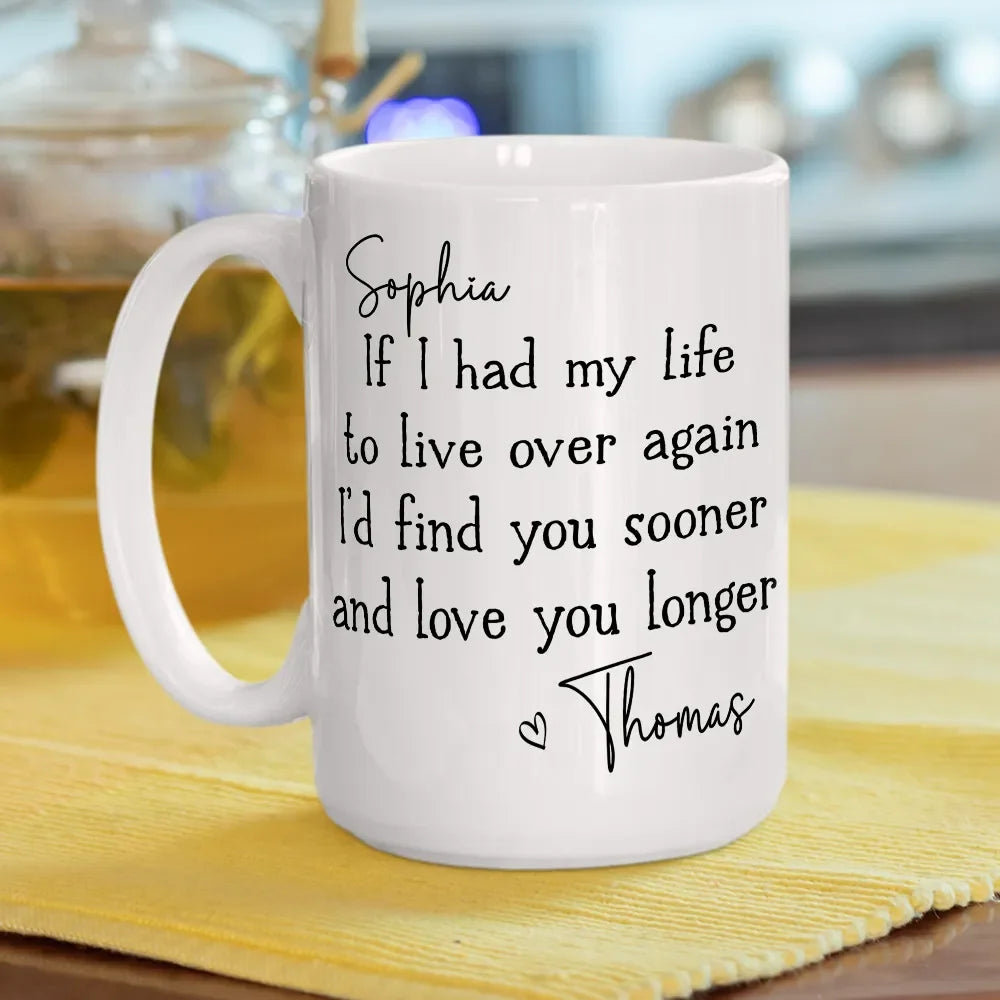 Find you Sooner And Love You Longer - Personalized Coffee Mug-Myprintsy
