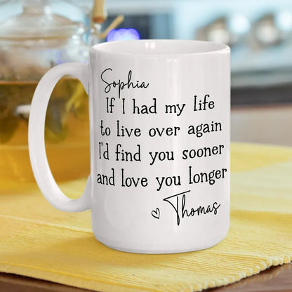Find you Sooner And Love You Longer - Personalized Coffee Mug-Myprintsy