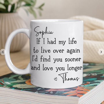Find you Sooner And Love You Longer - Personalized Coffee Mug-Myprintsy