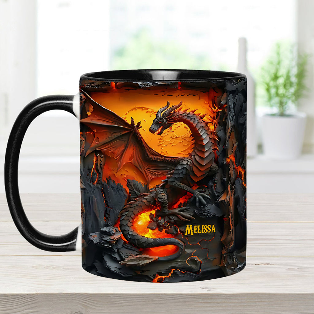 Fire Dragon - Personalized Accent Mug-Myprintsy