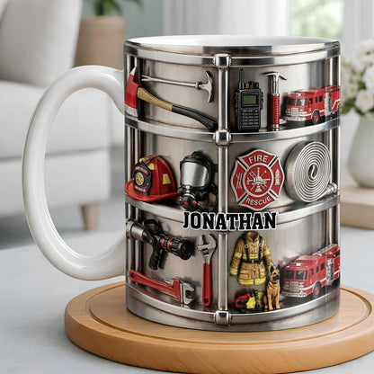 Fire Rescue Themed - Personalized Coffee Mug - Gift For Firefighters-Myprintsy