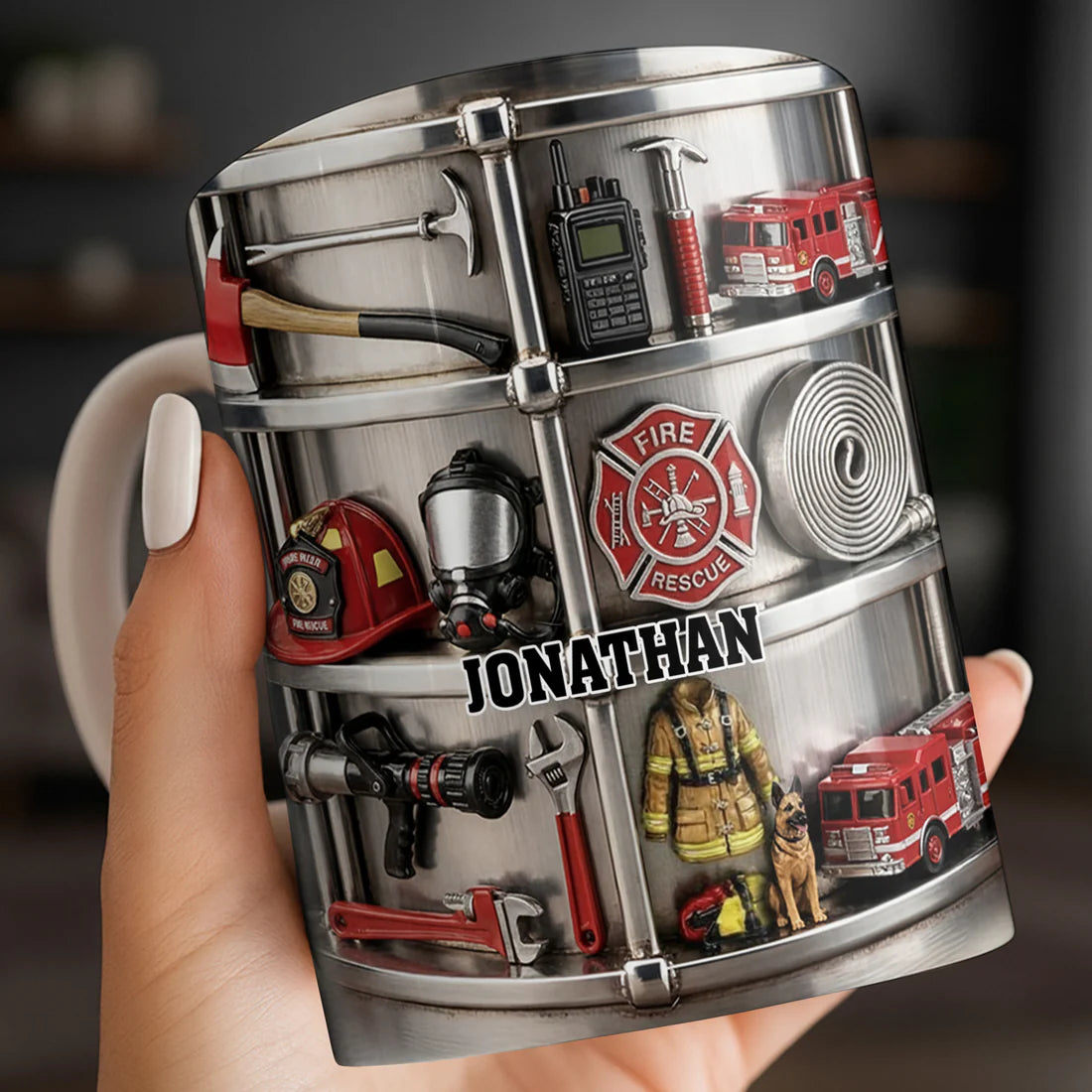 Fire Rescue Themed - Personalized Coffee Mug - Gift For Firefighters-Myprintsy