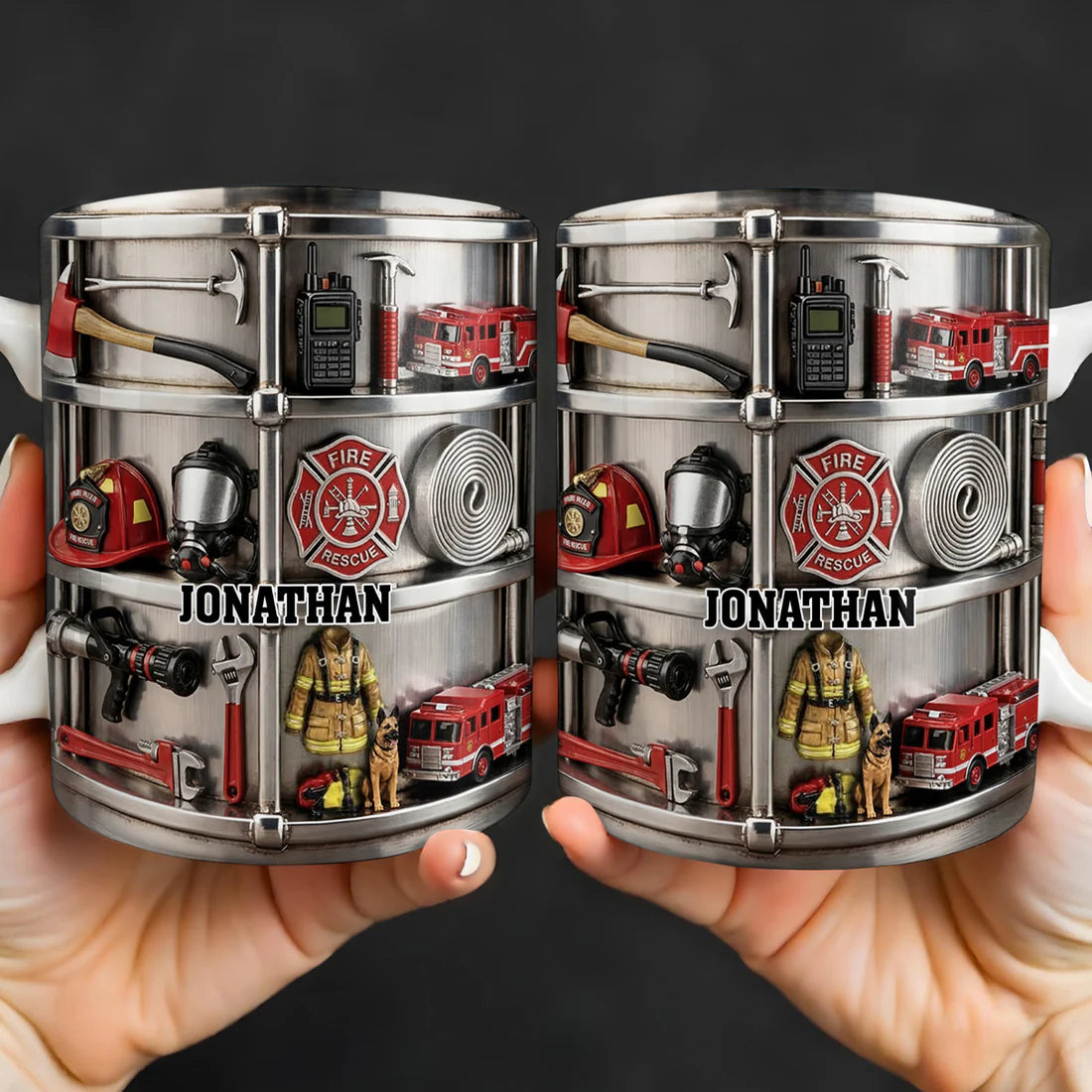 Fire Rescue Themed - Personalized Coffee Mug - Gift For Firefighters-Myprintsy