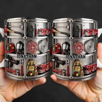 Fire Rescue Themed - Personalized Coffee Mug - Gift For Firefighters-Myprintsy