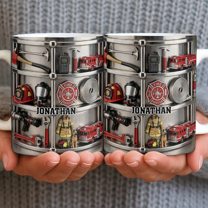 Fire Rescue Themed - Personalized Coffee Mug - Gift For Firefighters-Myprintsy