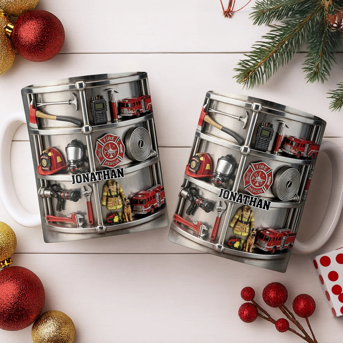 Fire Rescue Themed - Personalized Coffee Mug - Gift For Firefighters-Myprintsy