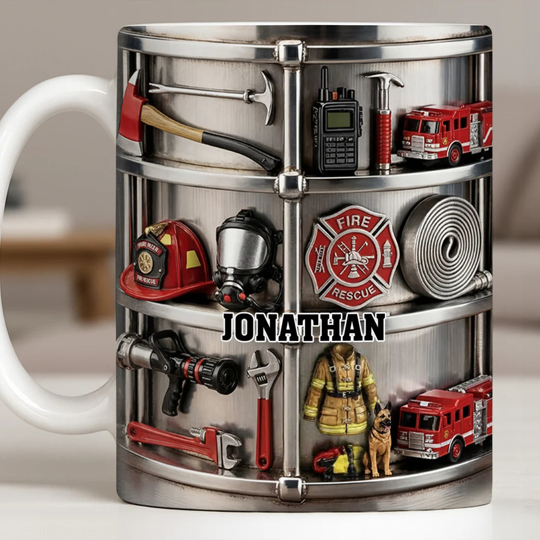 Fire Rescue Themed - Personalized Coffee Mug - Gift For Firefighters-Myprintsy