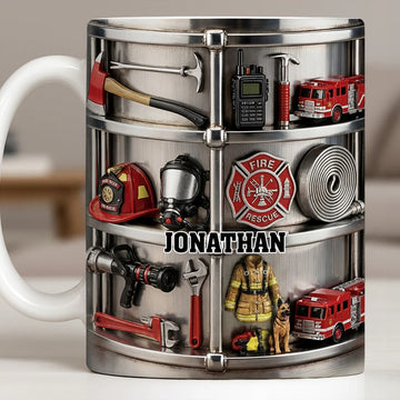 Fire Rescue Themed - Personalized Coffee Mug - Gift For Firefighters-Myprintsy