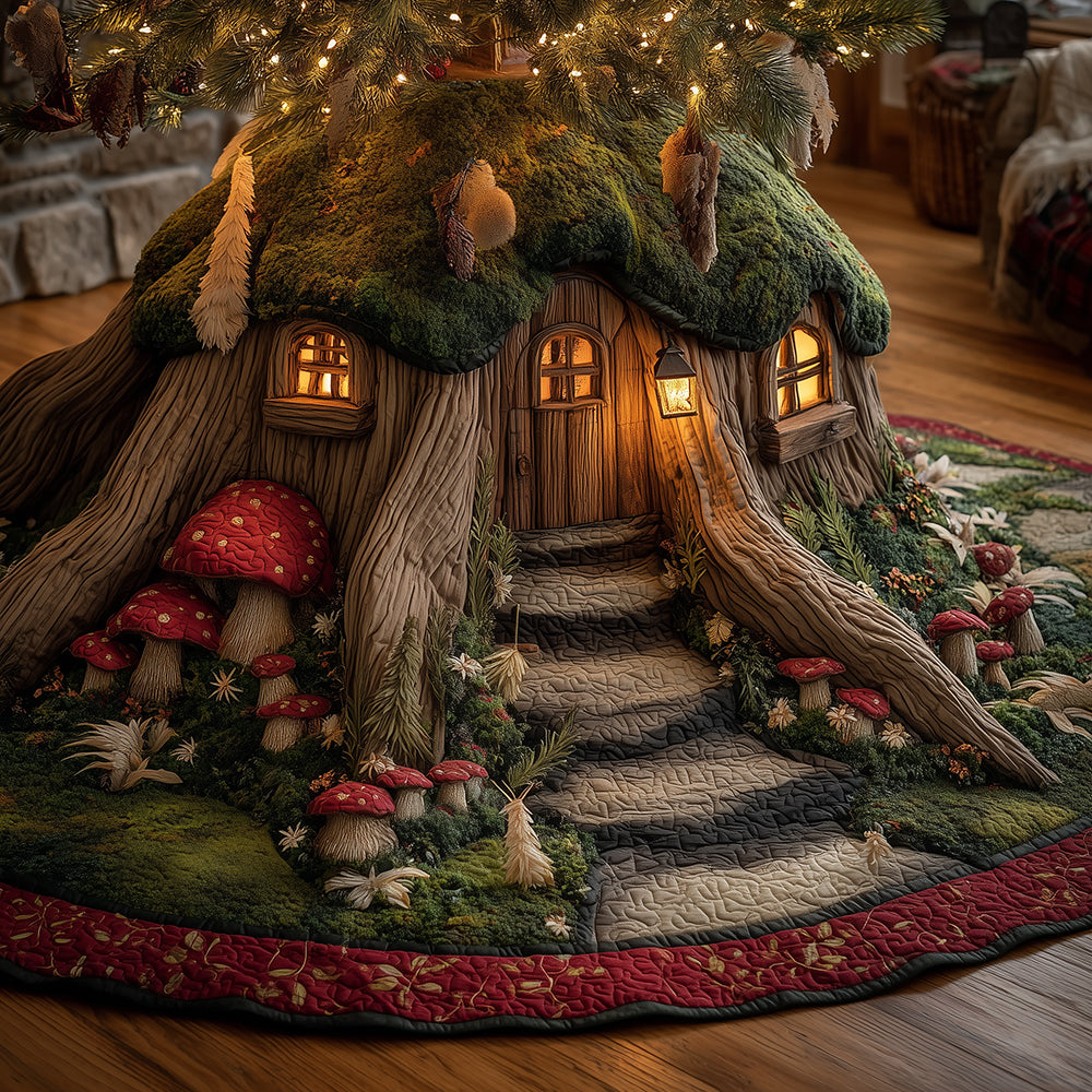 Firfolk Cozy Home Christmas Quilted Tree Skirt VTQ-Myprintsy