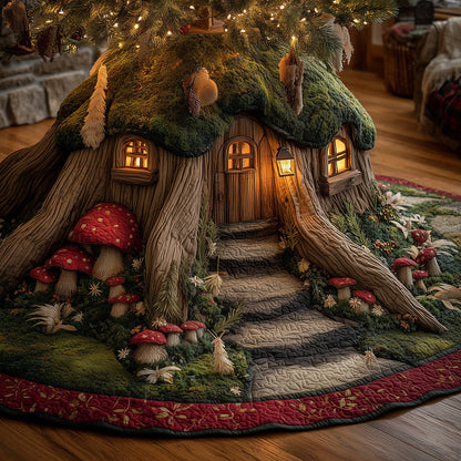 Firfolk Cozy Home Christmas Quilted Tree Skirt VTQ-Myprintsy